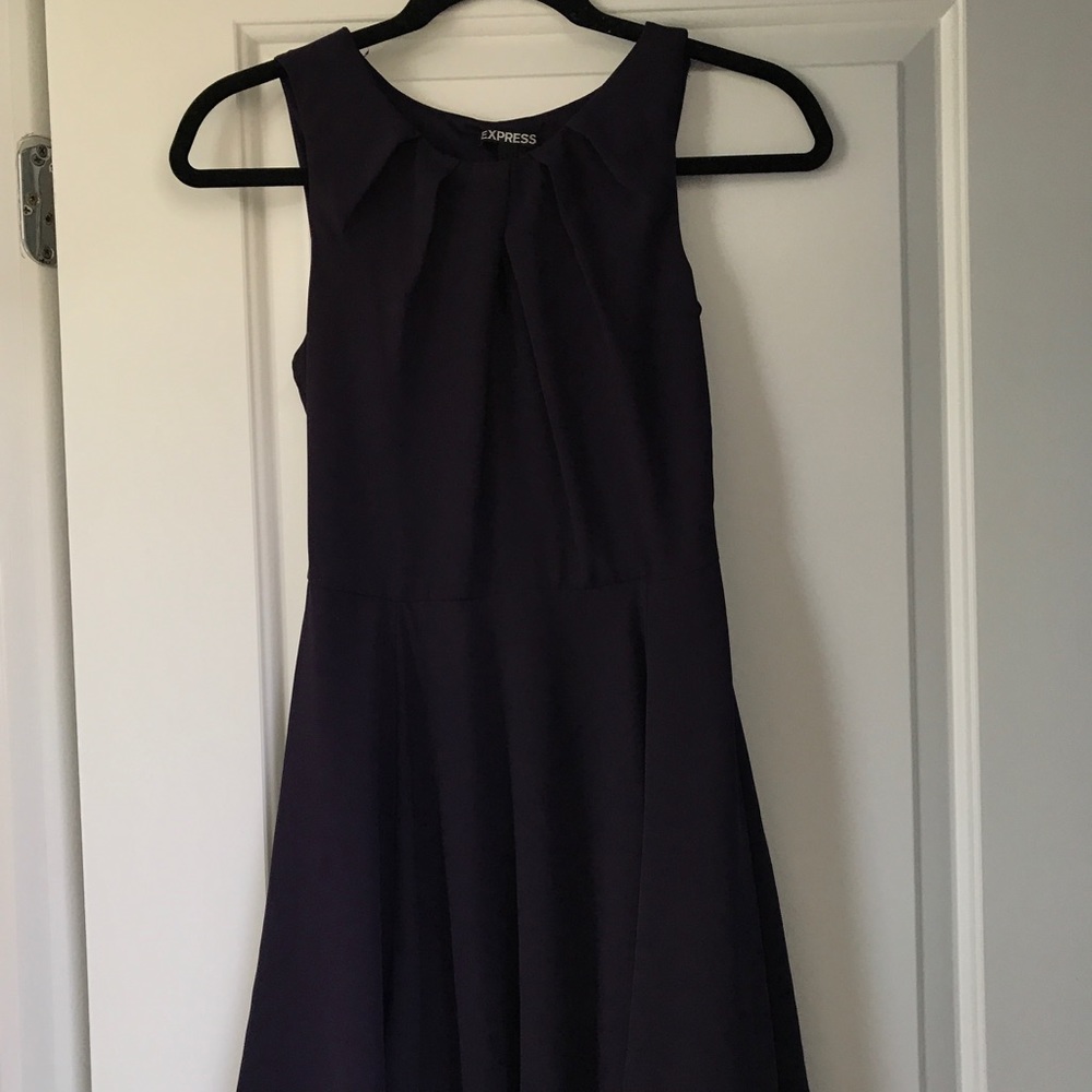 Plum silky mini dress